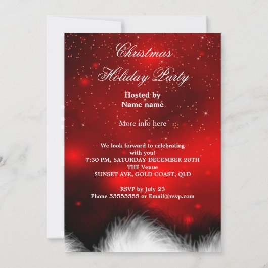 Kerstfeestdag Rood-hoge kerstkerstkerstkerstkerstk Kaart (Achterkant)