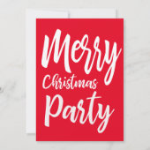 Kerstfeestdag Rood met witte typografie Kaart (Achterkant)