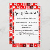 Kerstfeestdag rood patroon kaart (Voorkant / Achterkant)