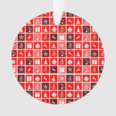 Kerstfeestdag rood patroon ornament (voorkant)