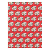  kerstfeestdag rood tafelkleed (Voorkant)