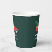 kerstfeestdag rood vrachtwagen papieren bekers (Rechts)