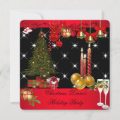 Kerstfeestdag Rood wit 2 Kaart (Voorkant)