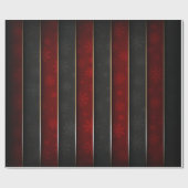 Kerstfeestdag - rood/zwart met sneeuwvlokken cadeaupapier (Vlak)