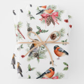 kerstfeestdag roodkardinalen Robins Inpakpapier Vel (In situ)