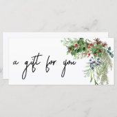 Kerstfeestdag Roze Bouquet Waterverf (Voorkant / Achterkant)