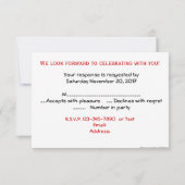kerstfeestdag RSVP Kaartje (Achterkant)