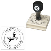 kerstfeestdag rubberstempel (Gestempeld)