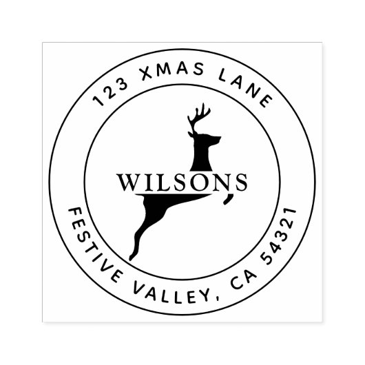 kerstfeestdag rubberstempel (Afrduk)