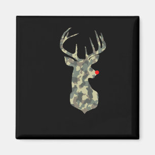 Kerstfeestdag Rudolf Reindeer Red Nose camo hu Magneet