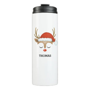 Kerstfeestdag Rudolph Reindeer Thermal Tumbler Thermosbeker