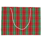 Kerstfeestdag Rustic Farmhouse Red Holiday Groot Cadeauzakje (Achterkant)