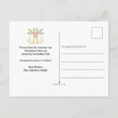 kerstfeestdag Rustic Pine Holiday Save the Date Aankondigingskaart (Achterkant)