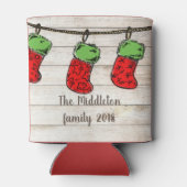 kerstfeestdag - Rustic Season Greeting Personal Blikjeskoeler (Achterkant)