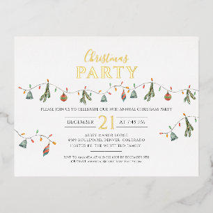 Kerstfeestdag - Rustisch goud Folie Feestdagen Briefkaart