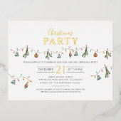 Kerstfeestdag - Rustisch goud Folie Feestdagen Briefkaart (Voorkant)