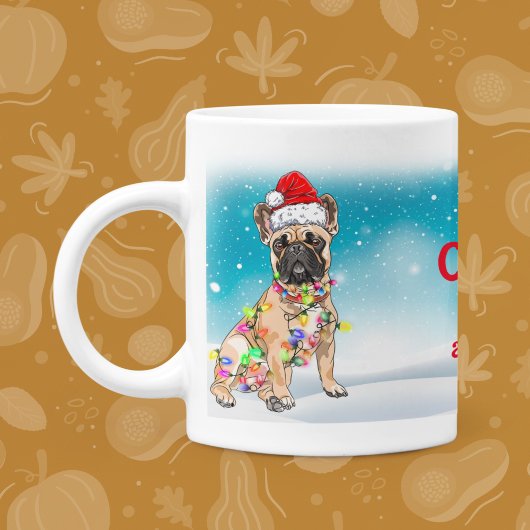 Kerstfeestdag Santa Claus Pug Dog Naam Koffiemok