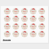 Kerstfeestdag Santa Red Pet Ronde Sticker (Vel)