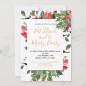 Kerstfeestdag seizoen Holly Wreated Gold Kaart (Achterkant)