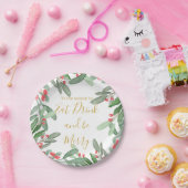 Kerstfeestdag seizoen Holly Wreator Bright Papieren Bordje (Feest)