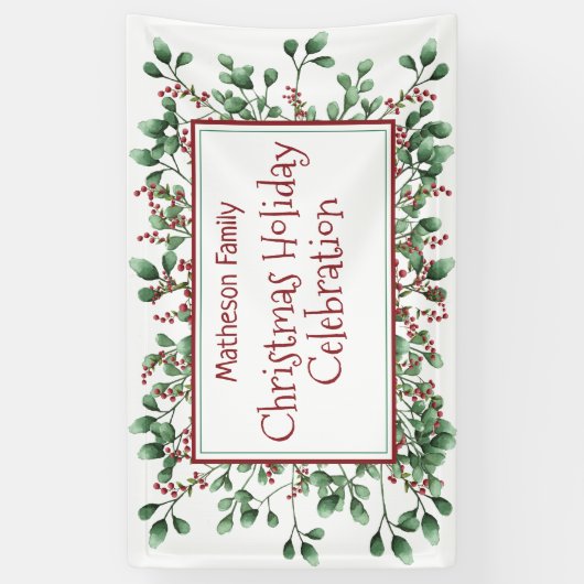 Kerstfeestdag - Seizoenfeest Spandoek (Verticaal)