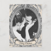 Kerstfeestdag Silver leest schitterende fotokaart Feestdagenkaart (Voorkant)