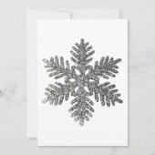 kerstfeestdag Silver Snowflake Star-ontwerp Feestdagenkaart (Voorkant)