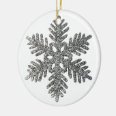 kerstfeestdag Silver Snowflake Star-ontwerp Keramisch Ornament (Links)