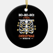 Kerstfeestdag Skeletribbenkooradiologie Keramisch Ornament (Voorkant)