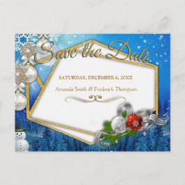 Kerstfeestdag Sla de datum op Aankondigingskaart