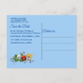 Kerstfeestdag Sla de datum op Aankondigingskaart (Achterkant)