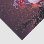 Kerstfeestdag sneeuw Glitter Rustic Gnome Tissuepapier (Detail)