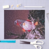 Kerstfeestdag sneeuw Glitter Rustic Gnome Tissuepapier (Craft)