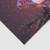 Kerstfeestdag sneeuw Glitter Rustic Gnome Tissuepapier (Detail)