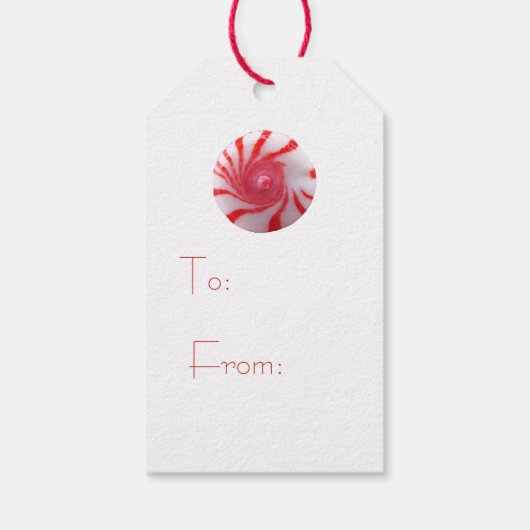 kerstfeestdag snoep pepermunt cadeaulabel (Achterkant)