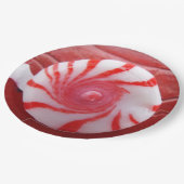 kerstfeestdag snoep pepermunt papieren bordje (Gekanteld)