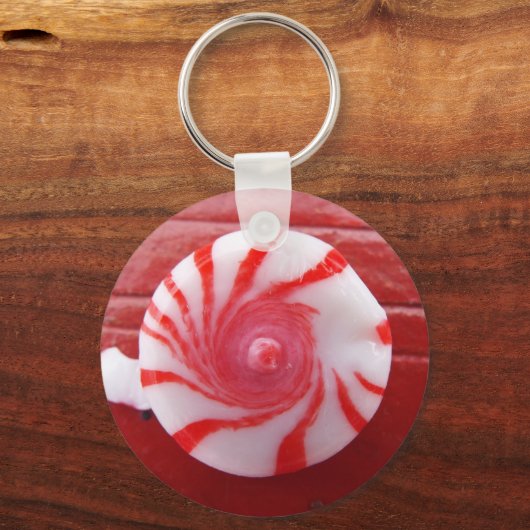 kerstfeestdag snoep pepermunt sleutelhanger (Voorkant)