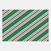 kerstfeestdag snoepriet met gestreept cadeautje inpakpapier vel (Voorkant 3)