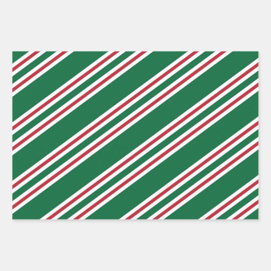 kerstfeestdag snoepriet met gestreept cadeautje inpakpapier vel (Voorkant 3)