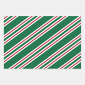 kerstfeestdag snoepriet met gestreept cadeautje inpakpapier vel (Voorkant)