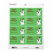 kerstfeestdag snoeprietetiketten etiket (Full Sheet)