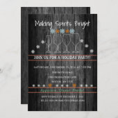 Kerstfeestdag: Snowflake Kaart (Voorkant / Achterkant)