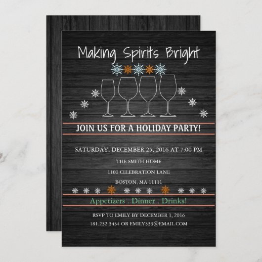 Kerstfeestdag: Snowflake Kaart (Voorkant / Achterkant)