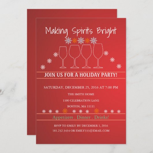 Kerstfeestdag Snowflake Kaart (Voorkant / Achterkant)