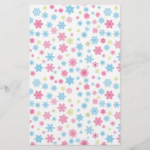 Kerstfeestdag Snowflake Patroon Briefpapier