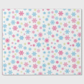 Kerstfeestdag Snowflake Patroon Cadeaupapier (Vlak)