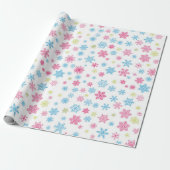 Kerstfeestdag Snowflake Patroon Cadeaupapier (Uitgerold)