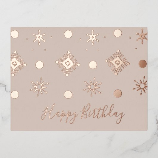 Kerstfeestdag Snowflakes Blush Folie Feestdagen Briefkaart (Voorkant)