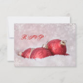 Kerstfeestdag Snowflakes RSVP-kaart RSVP (Achterkant)