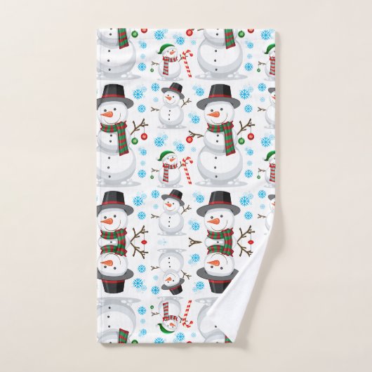 Kerstfeestdag Snowman Bad Handdoek (Handdoek)